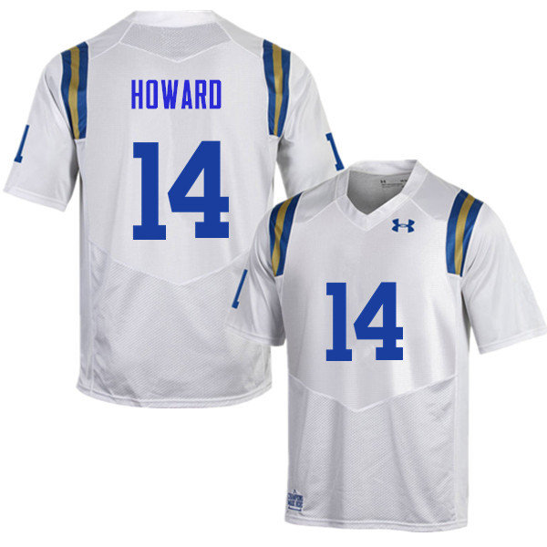 Men #14 Theo Howard UCLA Bruins Under Armour College Football Jerseys Sale-White